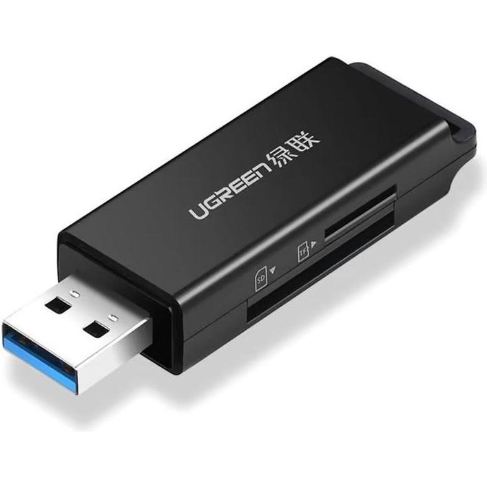 UGREEN Card Reader TF/SD USB 3.0 Black (40752) - зображення 1