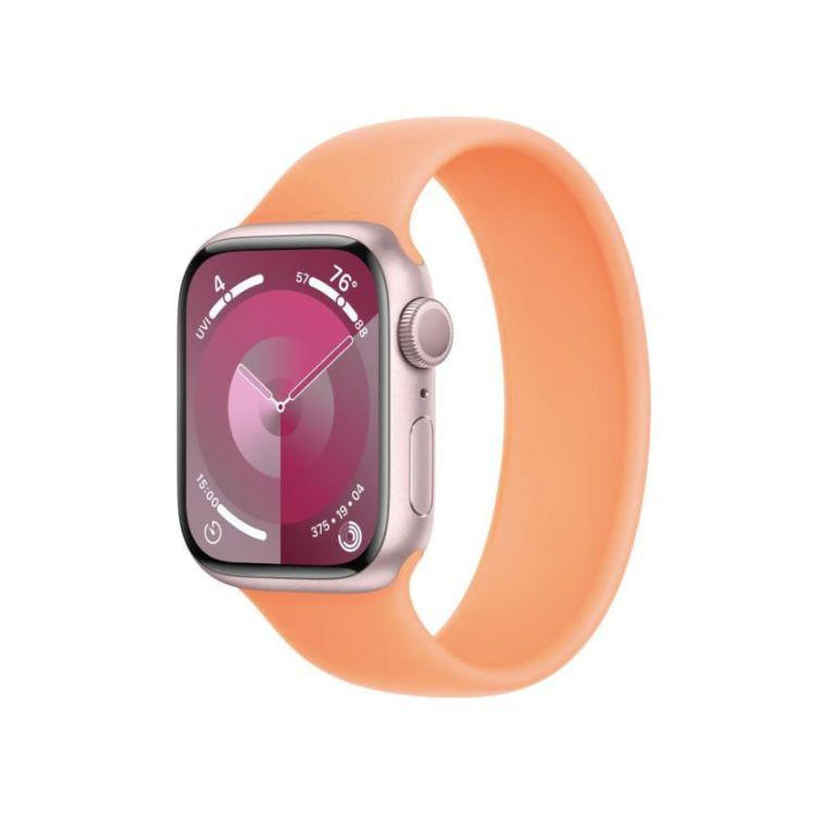 Apple Watch Series 9 GPS 41mm Pink Alu. Case w. Orange Sorbet Solo Loop - Size 3 (MR9N3+MTAX3) - зображення 1