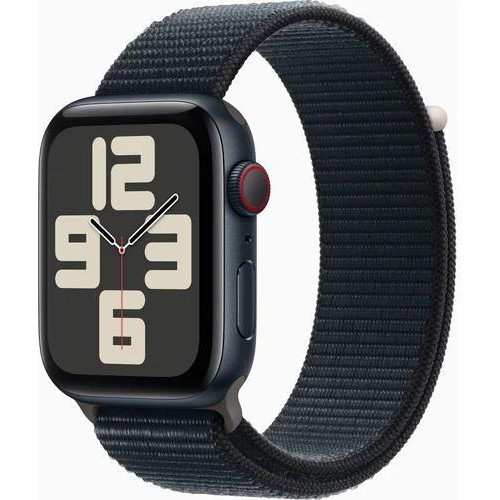 Apple Watch SE 2 GPS + Cellular 44mm Midnight Aluminum Case w. Midnight Sport Loop (MRHA3) - зображення 1