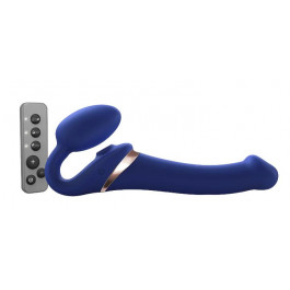   Strap-On-Me Multi Orgasm Bendable Strap-On M, синій (3700436017395)