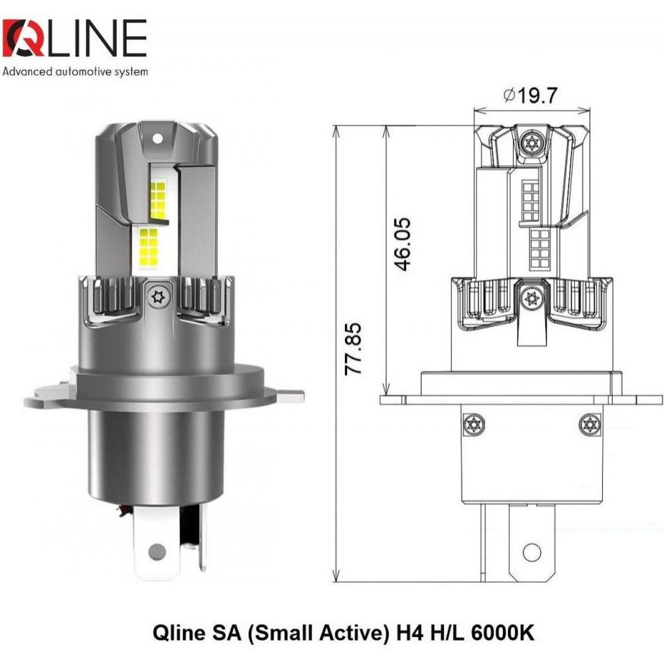 QLine SA H4 H/L 6000K - зображення 1