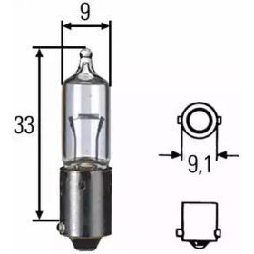 Hella H10W 12V 10W BA9s (8GH002473191) - зображення 1