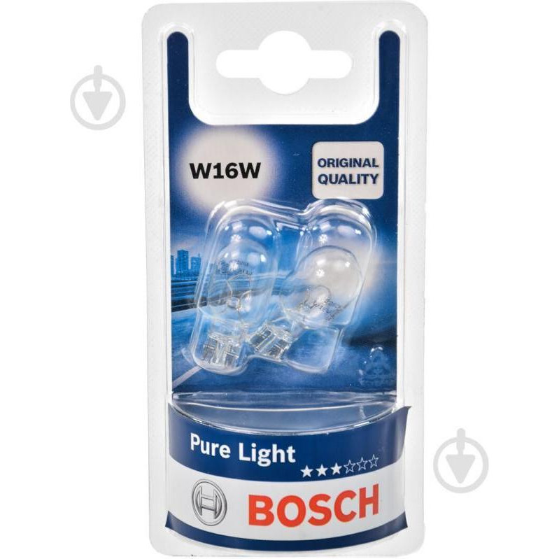 Bosch W16W W2.1X9.5D Pure Light 12V 16W (1987301049) - зображення 1