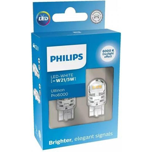 Philips W21/5W LED White Ultinon Pro6000 12В (11066CU60X2) - зображення 1