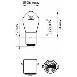   Philips S2 12V 35/35W 12728BW