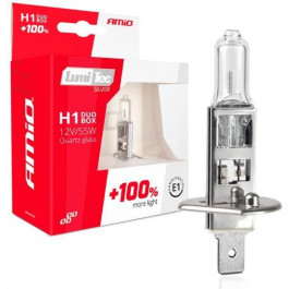   AMIO LumiTec Silver +100% Duo Box H1 12V 55W 01401