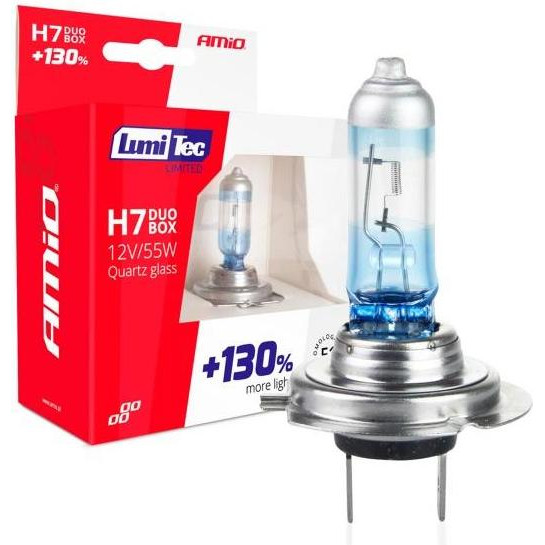 AMIO LumiTec Limited +130% Duo Box H7 12V 55W 01406 - зображення 1