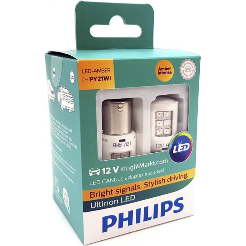 Philips PY21W Ultinon 12V Amber (11498ULAX2) - зображення 1