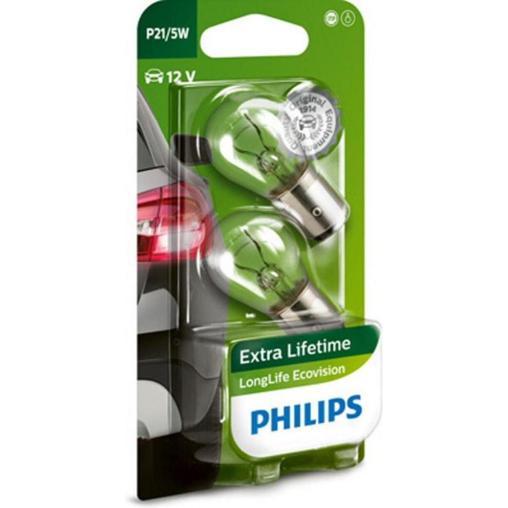 Philips P21/5W EcoVision 12V 21/5W (12499LLECOB2) - зображення 1