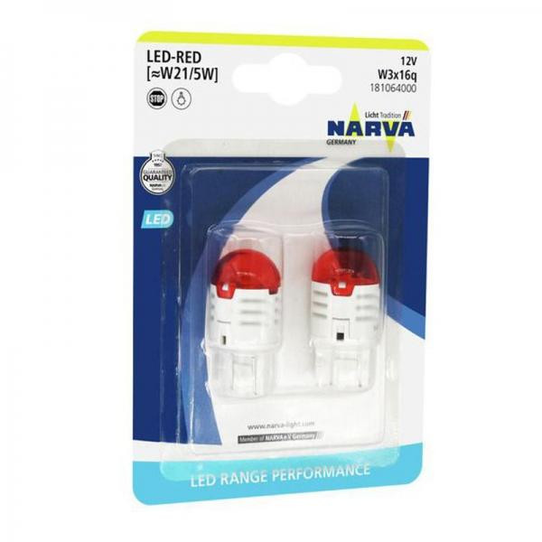 NARVA W21/5W 12V 21/5W W3x16q Red 181064000 - зображення 1