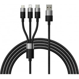   Baseus StarSpeed 3-in-1 Fast Charging Data Cable 3.5A 1.2m Black (CAXS000001)