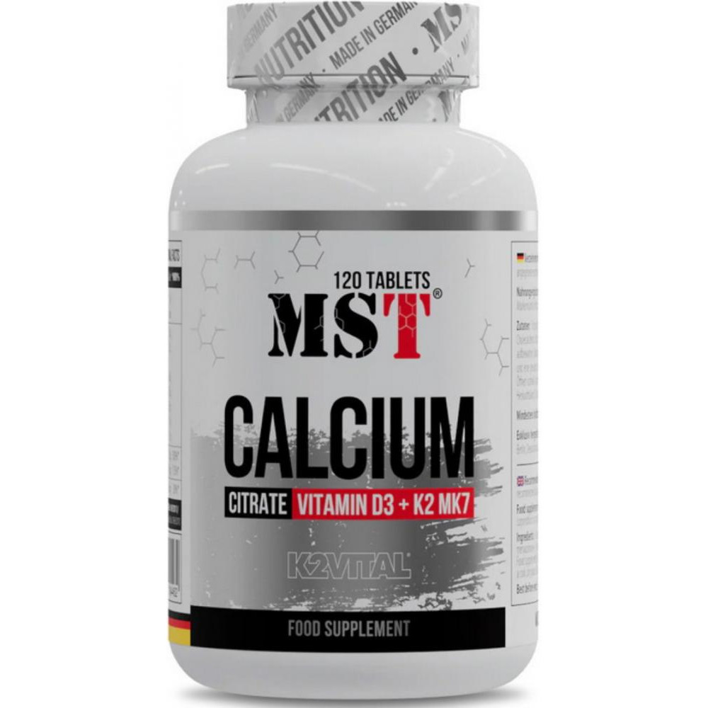 MST Nutrition Calcium Citrate + Vitamin D3 + K2 MK7 120 tab - зображення 1