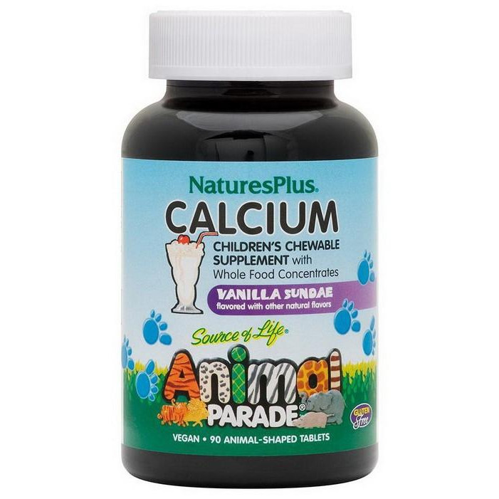 Nature's Plus Animal Parade Calcium chewable for children 90 таб ванільне морозиво - зображення 1