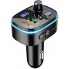 Hoco E62 Fast PD20W+QC3.0 car BT FM transmitter Black - зображення 1