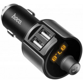   Hoco E19 2USB 2.4A black with Bluetooth FM