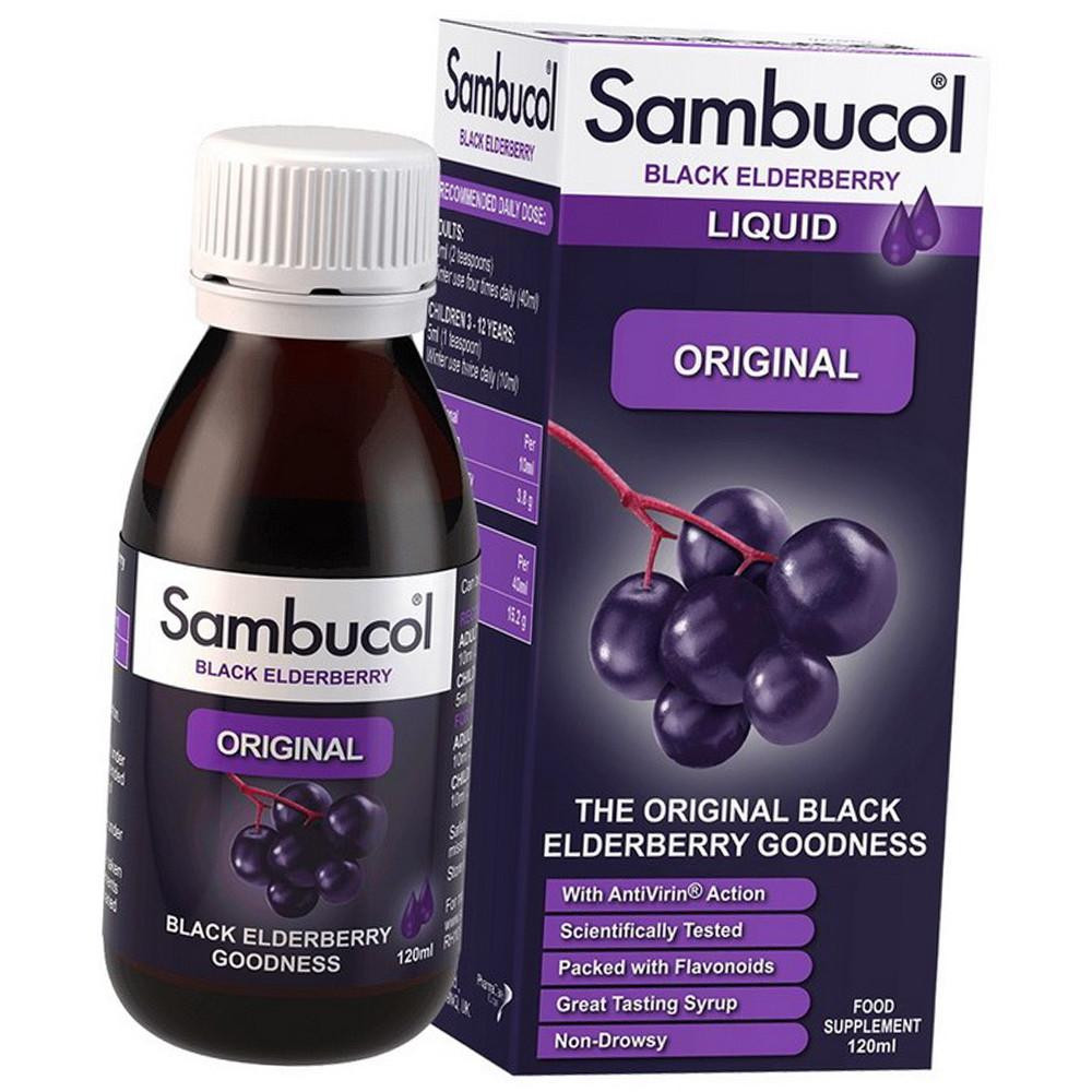 Sambucol Black Elderberry Liquid Original 120 ml - зображення 1