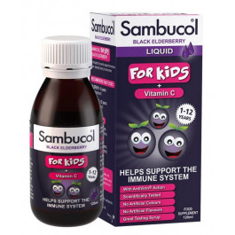   Sambucol Black Elderberry Liquid For Kids + Vitamin C 120мл