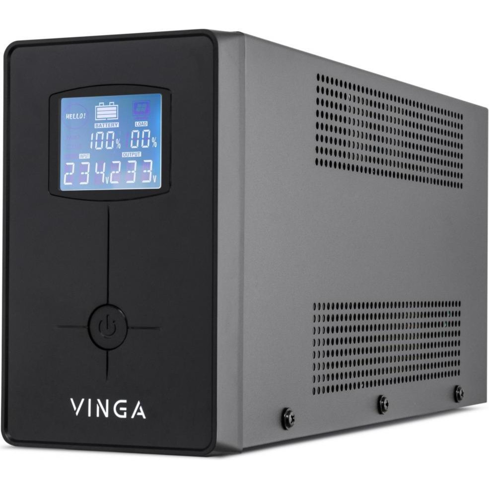 Vinga LCD 1200VA metal case with USB+RJ11 (VPC-1200MU) - зображення 1