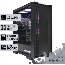   PowerUp #52 Xeon E5 2640 v3 x2/32 GB/SSD 240 GB х2 Raid/Int Video (140052)