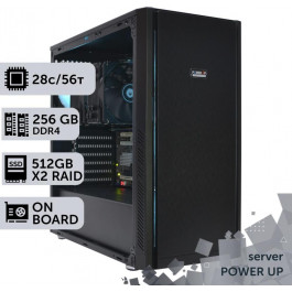   PowerUp #51 Xeon E5 2680 v4 x2/256 GB/HDD 6 TB/SSD 480 GB х2 Raid/Int Video (140051)