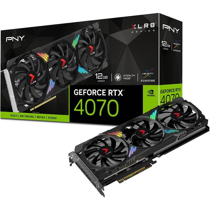 PNY GeForce RTX 4070 12GB XLR8 Gaming VERTO EPIC-X RGB (VCG407012TFXXPB1) - зображення 1