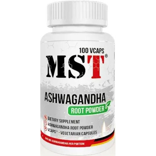 MST Nutrition Ashwagandha Root Powder 100 veg caps - зображення 1