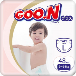   Goo.N Plus L, на липучках, унісекс, 48 шт