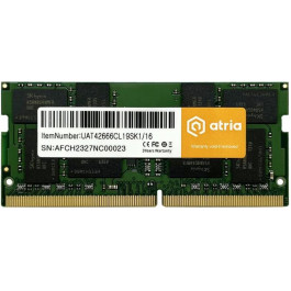   ATRIA 16 GB SO-DIMM DDR4 2666 MHz (UAT42666CL19SK1/16)