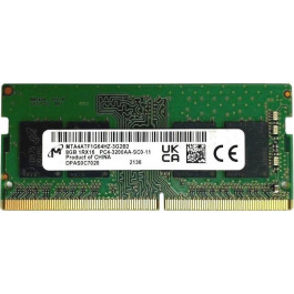   Micron 8 GB SO-DIMM DDR4 3200 MHz (MTA4ATF1G64HZ-3G2B2)