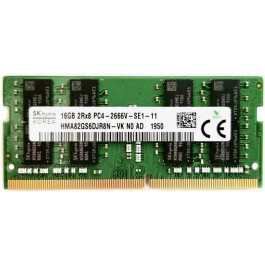   SK hynix 16 GB SO-DIMM DDR4 2666 MHz (HMA82GS6DJR8N-VK)