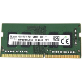   SK hynix 4 GB SO-DIMM DDR4 2666 MHz (HMA851S6CJR6N-VK)