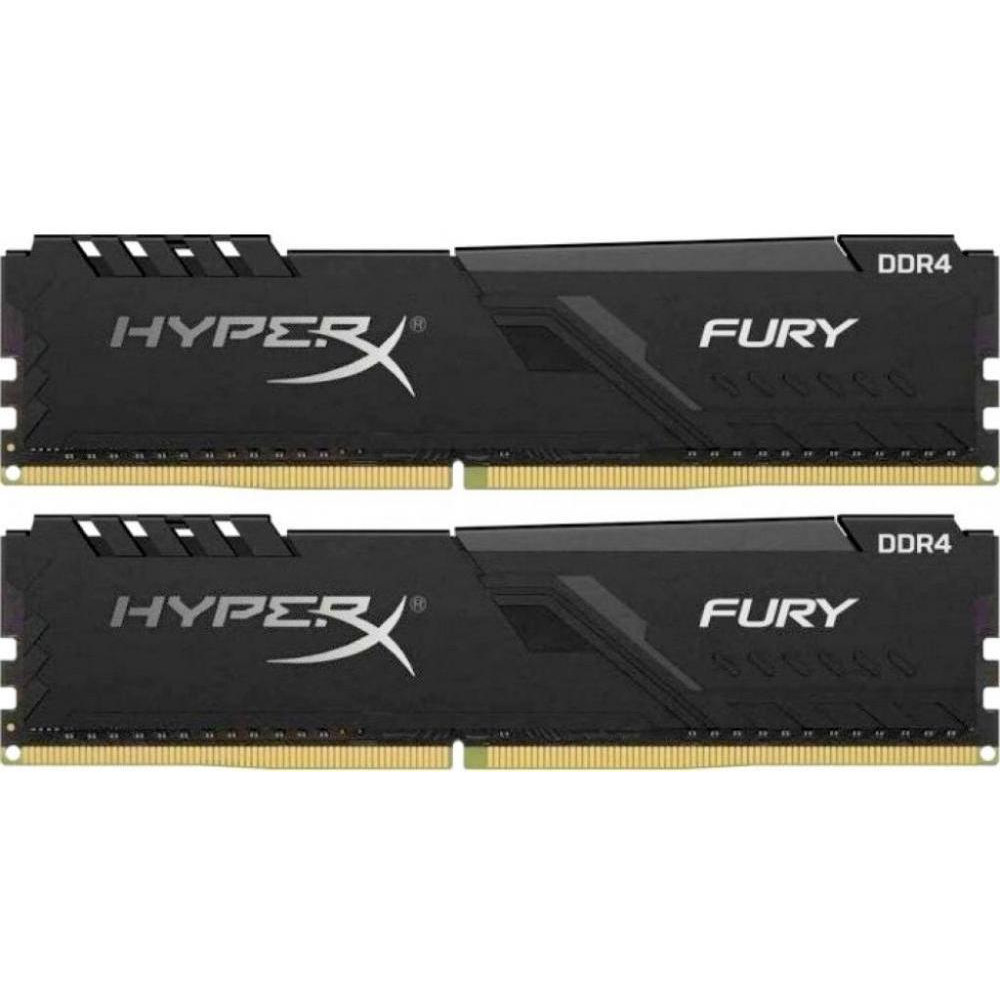 HyperX 16 GB (2x8GB) DDR4 2400 MHz Fury Black (HX424C15FB3K2/16) - зображення 1