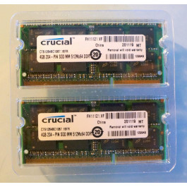   Crucial 4 GB DDR3 1066 MHz (CT51264BC1067.16FR)