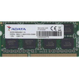   ADATA 8 GB SO-DIMM DDR3L 1600 MHz (ADDS1600W8G11-S)