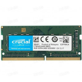   Crucial 8 GB SO-DIMM DDR4 2400 MHz Memory for Mac (CT8G4S24AM)