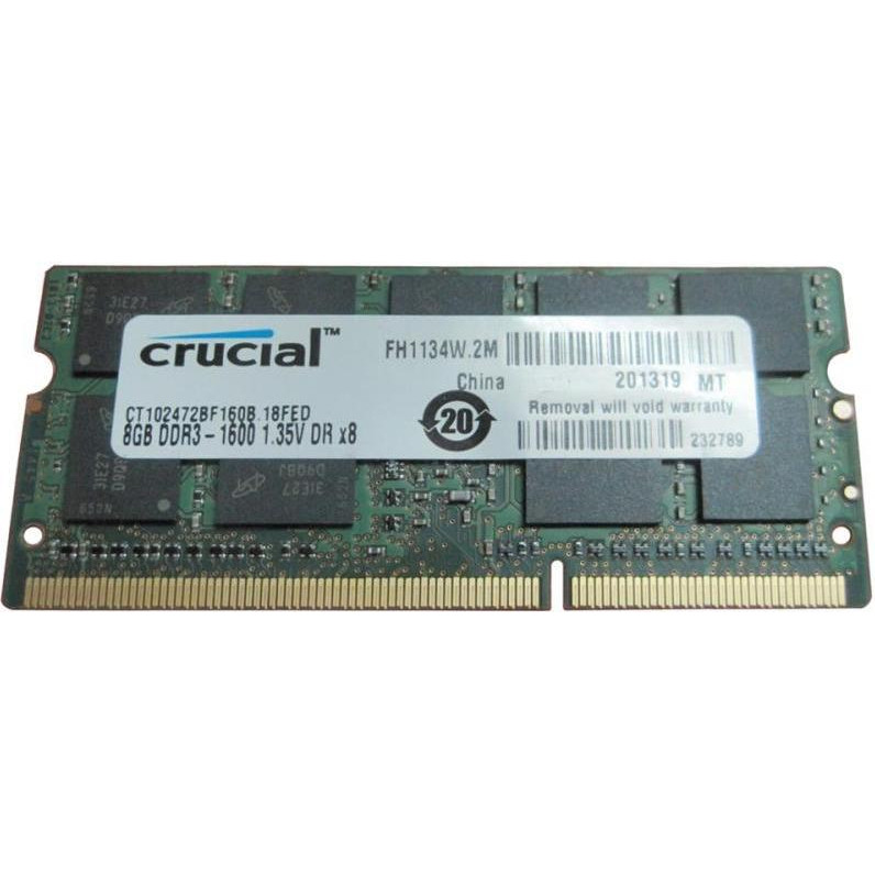 Crucial 8 GB SO-DIMM DDR3L 1600 MHz (CT102472BF160B) - зображення 1