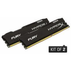 HyperX 16 GB (2x8GB) DDR4 2400 MHz Fury Black (HX424C15FB2K2/16) - зображення 1