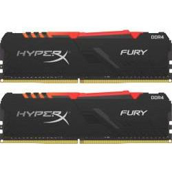 HyperX 16 GB (2x8GB) DDR4 2666 MHz Fury RGB Black (HX426C16FB3AK2/16) - зображення 1