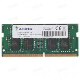   ADATA 16 GB SO-DIMM DDR4 2400 MHz Premier (AD4S2400316G17-S)