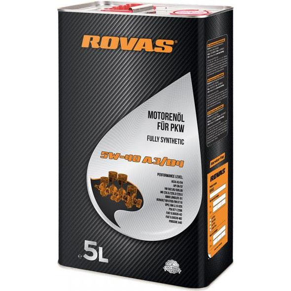 Rovas Rovas 5W-40 A3/B4 5л - зображення 1