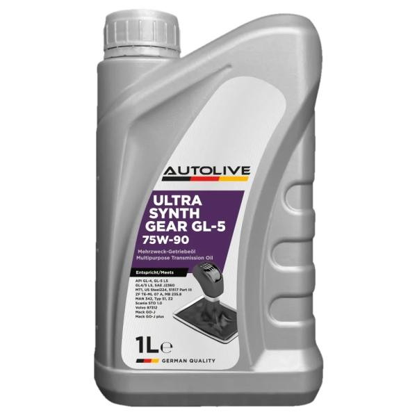 AUTOLIVE Ultra Syntetyc Gear Oil 75W-90 GL-5 1л - зображення 1