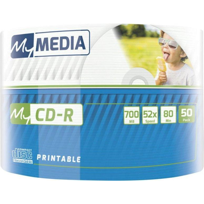 MyMedia CD-R MyMedia 700 MB 52x 50pcs/wrap printable (69206) - зображення 1