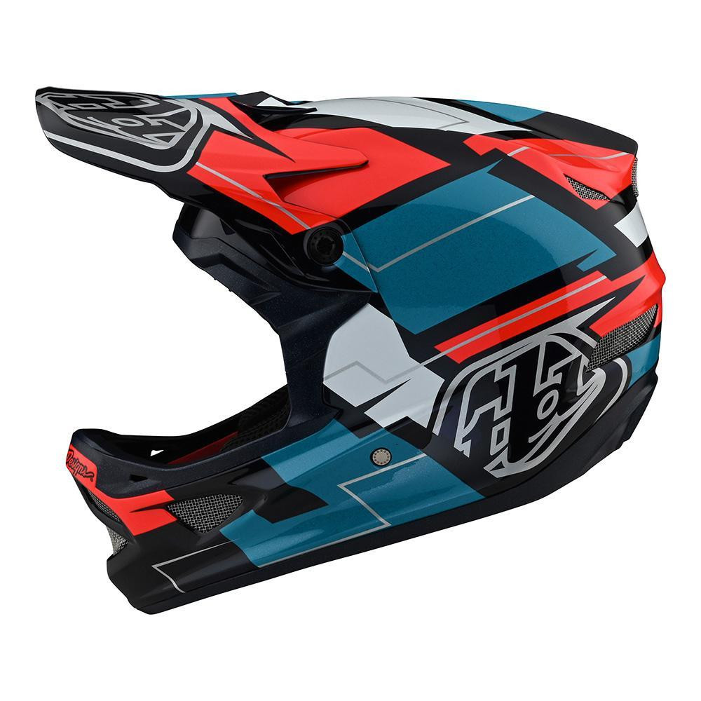 Troy Lee Designs D3 Fiberlite Helmet Vertigo / размер SM Blue/Red (198135002) - зображення 1