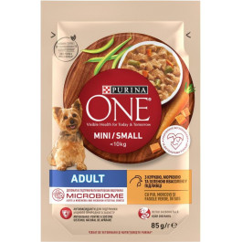   Purina One Adult Mini з куркою, морквою та зеленою квасолею 100 г (8445290298263)