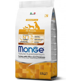   Monge Dog Monoprotein All breeds Adult Turkey 2.5 кг (8009470011389)