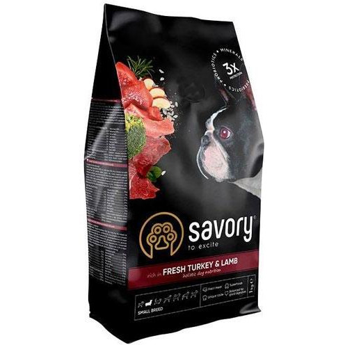 Savory Small Breed rich in Fresh Turkey & Lamb 1 кг (4820232630341) - зображення 1