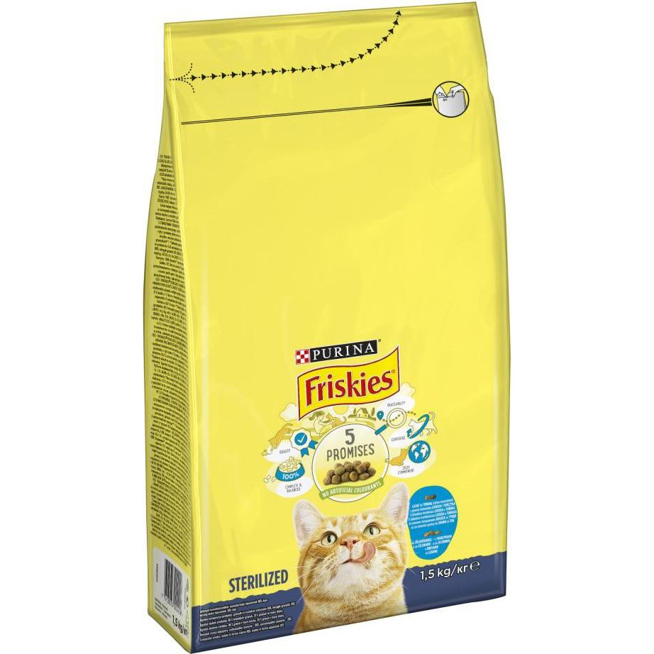 Friskies Sterilised с лососем и овощами 1,5 кг (7613033002458) - зображення 1