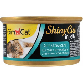   GimCat ShinyCat c курицей и креветками 70 г G-413129 /413327