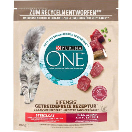   Purina One Grain Free Bifensis Sterilcat яловичиною 0,6 кг (8445290455857)