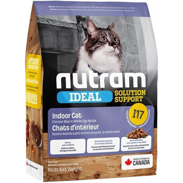 Nutram Ideal I17 Solution Support Indoor Cat 20 кг - зображення 1